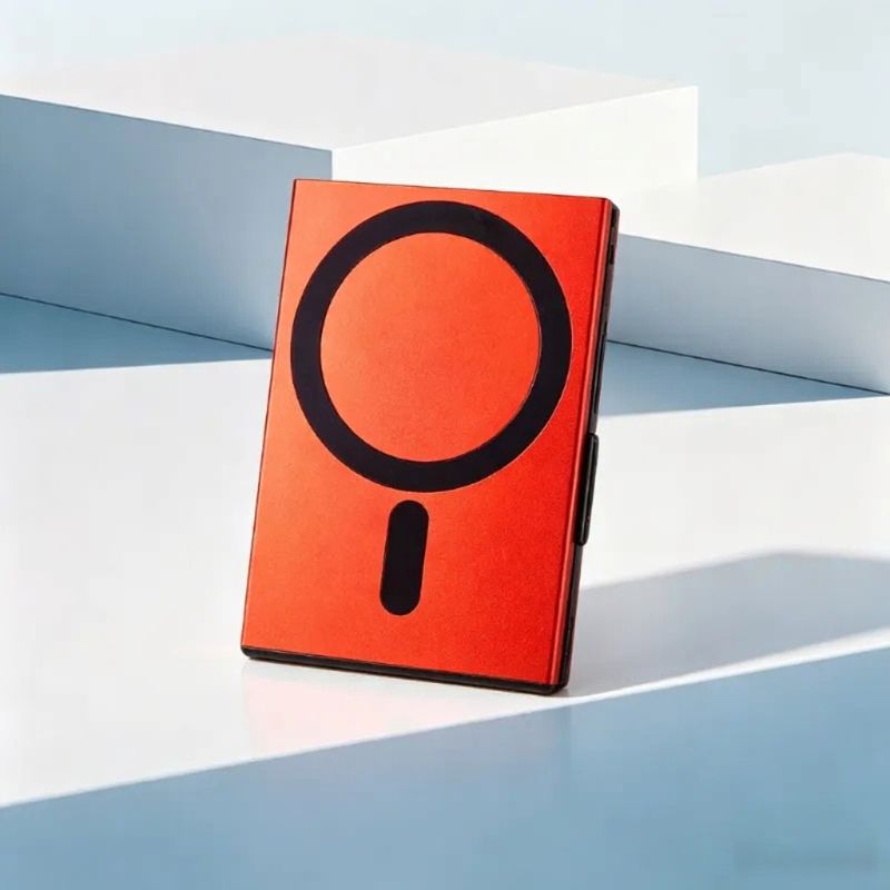Porta carte magnetico pop-up automatico in alluminio ultrasottile